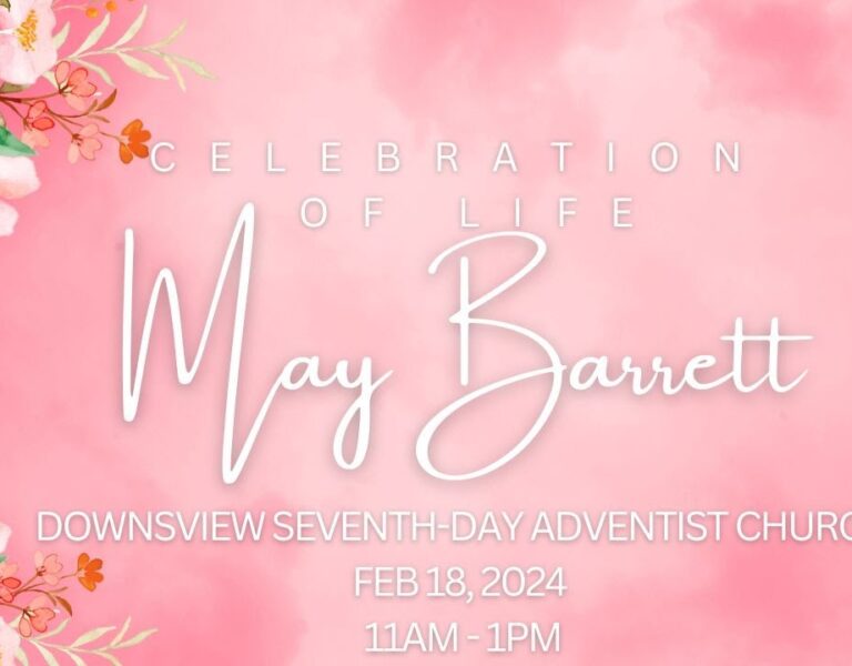 Celebration of Life for Sis. May Barrett
