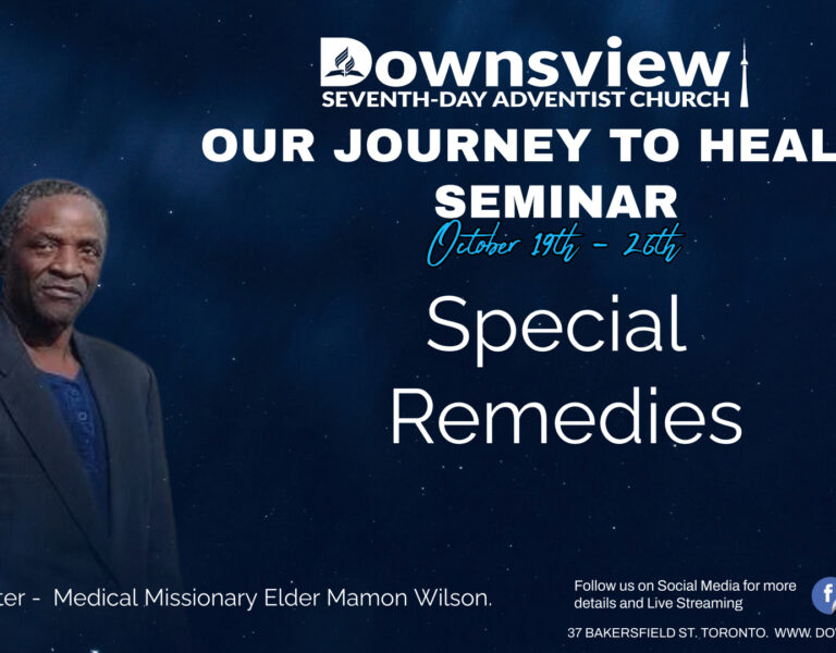 Our Journey To Health – Special Remedies – Elder Mamon Wilson