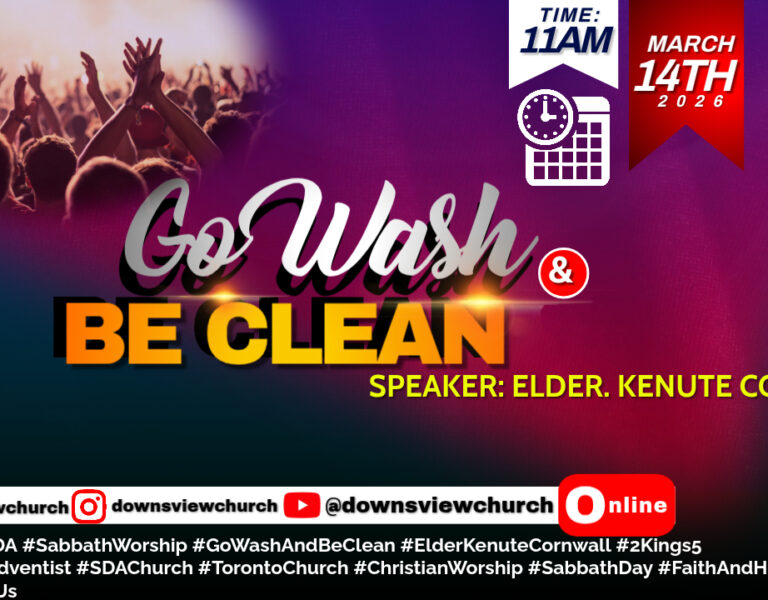 Go Wash and Be Clean