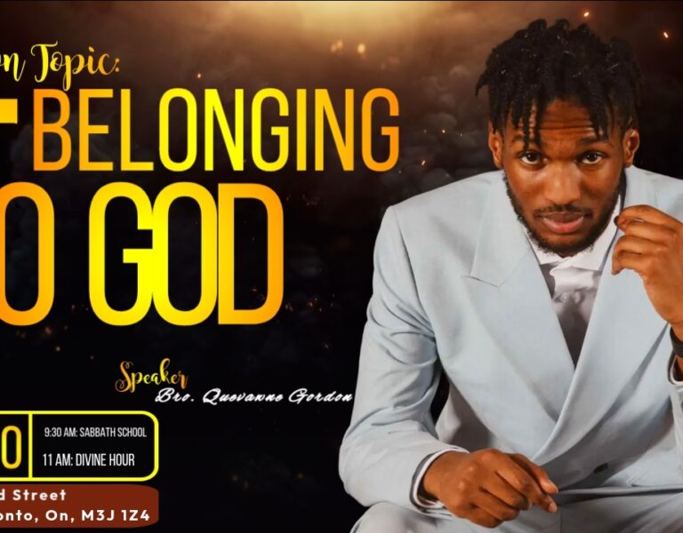 Sermon Title: “Belonging To God” | Speaker: Bro. Quevawne Gordon