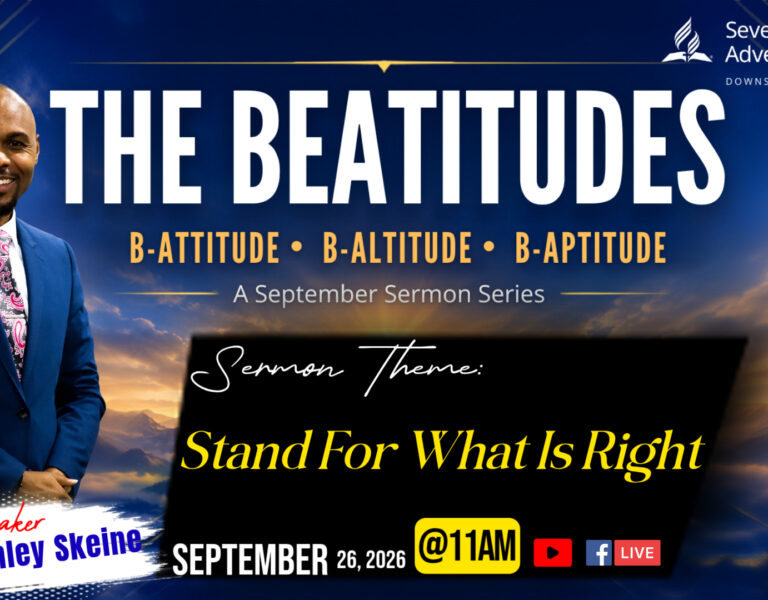 Title: “Stand For What Is Right” | Speaker: Elder. Manley Skeine